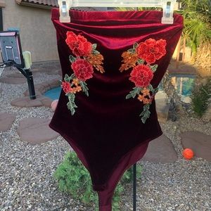 Forever 21 velvet bodysuit